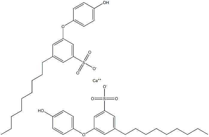 Bis(4'-hydroxy-5-nonyl[oxybisbenzene]-3-sulfonic acid)calcium salt Structure
