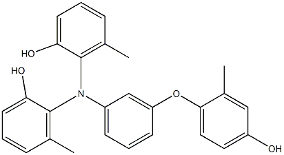 N,N-Bis(2-hydroxy-6-methylphenyl)-3-(4-hydroxy-2-methylphenoxy)benzenamine Structure