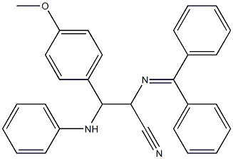  3-[Phenylamino]-3-(4-methoxyphenyl)-2-[(diphenylmethylene)amino]propanenitrile