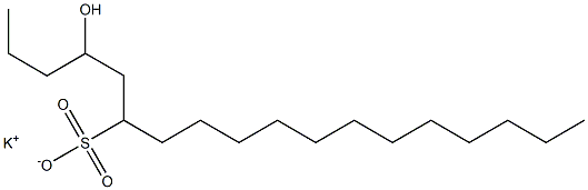 4-Hydroxyoctadecane-6-sulfonic acid potassium salt 结构式