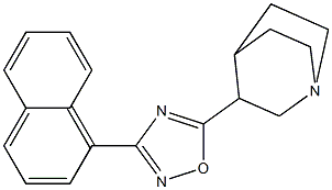 5-(1-Azabicyclo[2.2.2]octan-3-yl)-3-(1-naphthalenyl)-1,2,4-oxadiazole 结构式