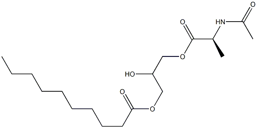 1-[(N-Acetyl-L-alanyl)oxy]-2,3-propanediol 3-decanoate 结构式