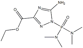 5-Amino-1-[bis(dimethylamino)phosphinyl]-1H-1,2,4-triazole-3-carboxylic acid ethyl ester 结构式