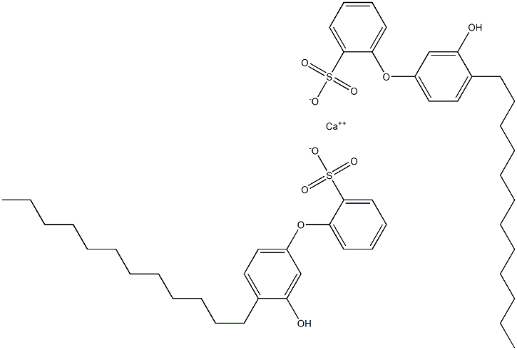 Bis(3'-hydroxy-4'-dodecyl[oxybisbenzene]-2-sulfonic acid)calcium salt,,结构式