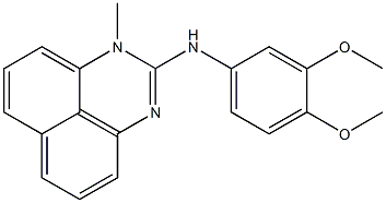 2-(3,4-Dimethoxyanilino)-1-methyl-1H-perimidine,,结构式