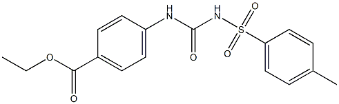 1-[4-Ethoxycarbonylphenyl]-3-(4-methylphenylsulfonyl)urea Struktur