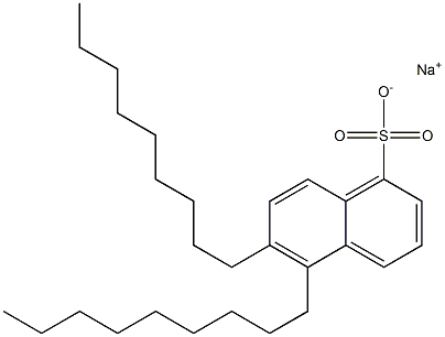 5,6-ジノニル-1-ナフタレンスルホン酸ナトリウム 化学構造式