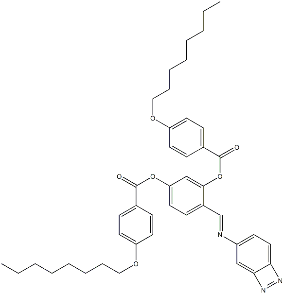 Bis[4-(octyloxy)benzoic acid]4-[(azobenzen-4-yl)iminomethyl]-1,3-phenylene ester Structure