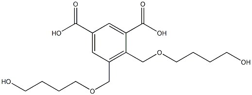 4,5-Bis(6-hydroxy-2-oxahexan-1-yl)isophthalic acid Structure