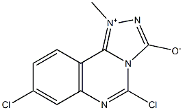5,8-ジクロロ-1-メチル-1,2,4-トリアゾロ[4,3-c]キナゾリン-1-イウム-3-オラート 化学構造式