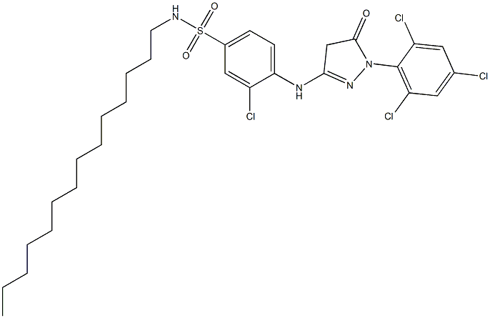 1-(2,4,6-Trichlorophenyl)-3-[2-chloro-4-(N-tetradecylsulfamoyl)anilino]-5(4H)-pyrazolone