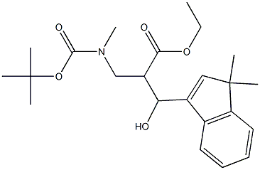 3-(3,3-Dimethyl-3H-inden-1-yl)-3-hydroxy-2-[[(tert-butoxycarbonyl)(methyl)amino]methyl]propanoic acid ethyl ester|