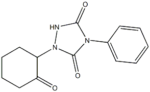 4-フェニル-1-(2-オキソシクロヘキシル)-1,2,4-トリアゾリジン-3,5-ジオン 化学構造式