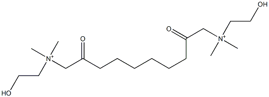 N,N'-[Hexamethylenebis(carbonylmethylene)]bis(2-hydroxy-N,N-dimethylethanaminium),,结构式