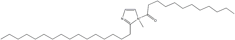 2-Hexadecyl-1-methyl-1-dodecanoyl-1H-imidazol-1-ium 结构式