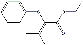 2-(Phenylthio)-3-methyl-2-butenoic acid ethyl ester Structure