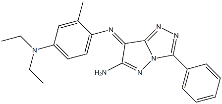 (7E)-7-[[2-Methyl-4-(diethylamino)phenyl]imino]-3-phenyl-7H-pyrazolo[5,1-c]-1,2,4-triazol-6-amine 结构式