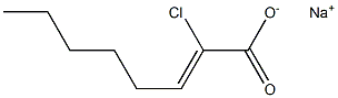 2-Chloro-2-octenoic acid sodium salt,,结构式