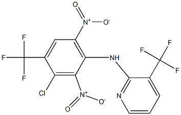 3-Trifluoromethyl-N-(3-chloro-4-trifluoromethyl-2,6-dinitrophenyl)pyridin-2-amine,,结构式