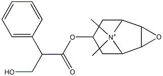 3-[(2-Phenyl-3-hydroxy-1-oxopropyl)oxy]-8,8-dimethyl-6,7-epoxy-8-azoniabicyclo[3.2.1]octane Structure