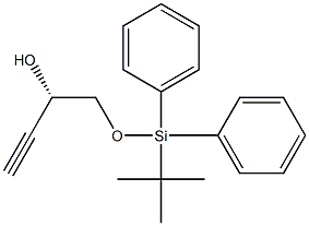 (S)-4-(tert-ブチルジフェニルシロキシ)-1-ブチン-3-オール 化学構造式