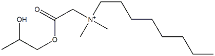 N-[(2-Hydroxypropoxy)carbonylmethyl]-N,N-dimethyl-1-octanaminium Struktur