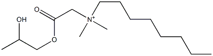 N-[(2-Hydroxypropoxy)carbonylmethyl]-N,N-dimethyl-1-octanaminium,,结构式