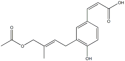 (Z)-3-[4-Hydroxy-5-[(E)-4-acetoxy-3-methyl-2-butenyl]phenyl]acrylic acid