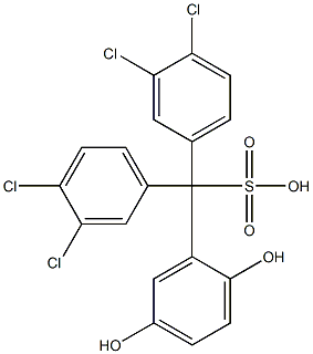 Bis(3,4-dichlorophenyl)(2,5-dihydroxyphenyl)methanesulfonic acid Structure