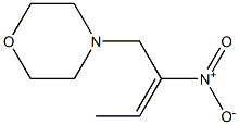 (E)-1-モルホリノ-2-ニトロ-2-ブテン 化学構造式