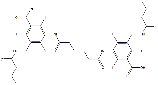 3,3'-(Adipoyldiimino)bis[5-(butyrylaminomethyl)-2,4,6-triiodobenzoic acid]