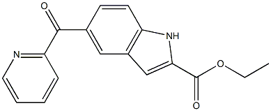 5-[(2-Pyridinyl)carbonyl]-1H-indole-2-carboxylic acid ethyl ester,,结构式