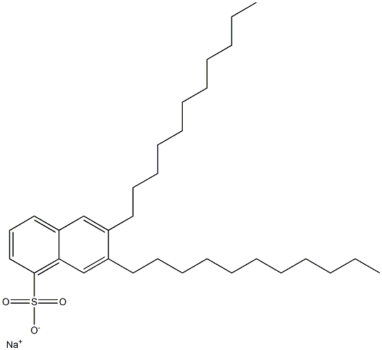 6,7-ジウンデシル-1-ナフタレンスルホン酸ナトリウム 化学構造式