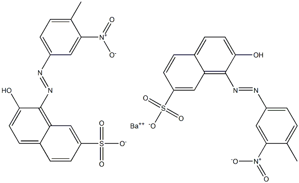 Bis[1-[(4-methyl-3-nitrophenyl)azo]-2-hydroxy-7-naphthalenesulfonic acid]barium salt Structure