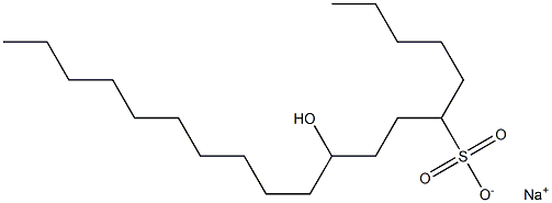 9-Hydroxynonadecane-6-sulfonic acid sodium salt Structure