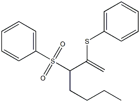 2-Phenylthio-3-phenylsulfonyl-1-heptene Structure
