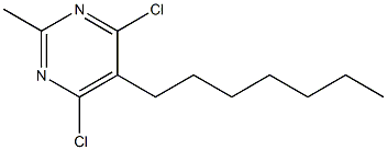 4,6-Dichloro-5-heptyl-2-methylpyrimidine Struktur