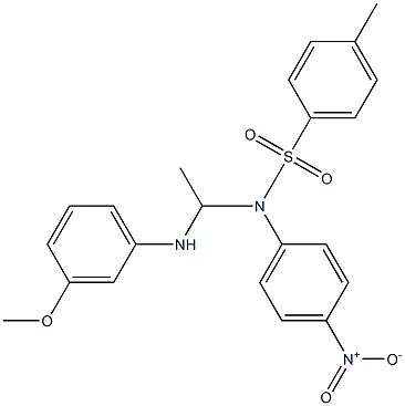 N-[1-[(3-Methoxyphenyl)amino]ethyl]-N-(4-nitrophenyl)-4-methylbenzenesulfonamide 结构式