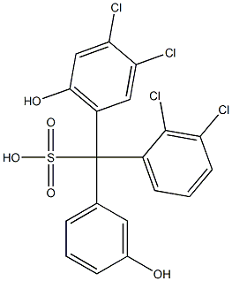(2,3-Dichlorophenyl)(3,4-dichloro-6-hydroxyphenyl)(3-hydroxyphenyl)methanesulfonic acid 结构式