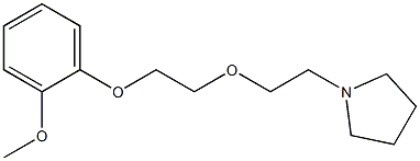 1-[2-[2-(2-Methoxyphenoxy)ethoxy]ethyl]pyrrolidine,,结构式