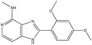 4-Methylamino-2-(2,4-dimethoxyphenyl)-1H-imidazo[4,5-c]pyridine,,结构式