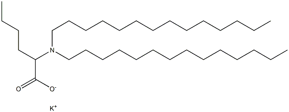 2-(ジテトラデシルアミノ)ヘキサン酸カリウム 化学構造式