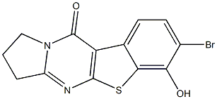 7-Bromo-1,2-dihydro-6-hydroxy[1]benzothieno[2,3-d]pyrrolo[1,2-a]pyrimidin-10(3H)-one,,结构式