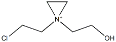 1-(2-Chloroethyl)-1-(2-hydroxyethyl)aziridinium Structure