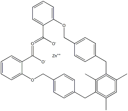 Bis[[4-(mesitylmethyl)benzyl]salicylic acid] zinc salt Structure