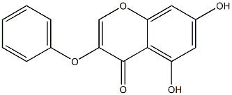 5,7-Dihydroxy-3-phenoxy-4H-1-benzopyran-4-one Structure