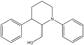 1,3-ジフェニルピペリジン-2-メタノール 化学構造式