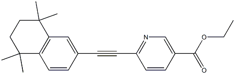 6-[[(1,2,3,4-Tetrahydro-1,1,4,4-tetramethylnaphthalen)-6-yl]ethynyl]nicotinic acid ethyl ester Structure