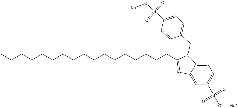 1-[4-(Sodiooxysulfonyl)benzyl]-2-heptadecyl-1H-benzimidazole-5-sulfonic acid sodium salt,,结构式