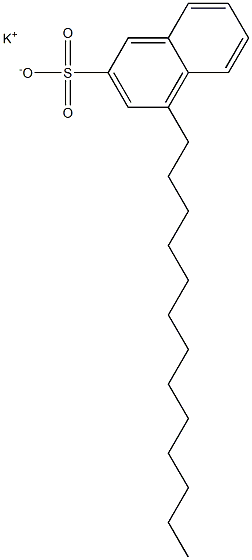 4-Tridecyl-2-naphthalenesulfonic acid potassium salt Structure